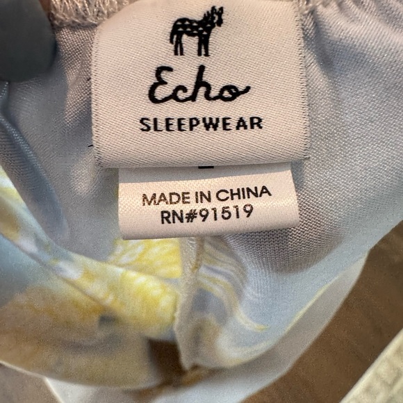 Echo Sleepwear Light Blue and Yellow Set size L elastic band - Picture 3 of 7